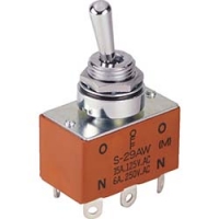 ＮＫＫスイッチズ（株） S-29AW ＮＫＫスイッチズ　防水形トグルスイッチ　はんだ端子　２極ＯＮ－ＯＦＦ‐（ＯＮ）