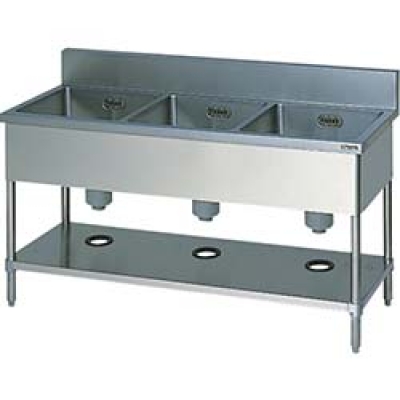 （株）マルゼン BS3186 マルゼン　三槽シンク（ホース付）