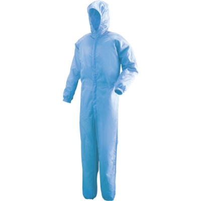 日本绿安全 MIDORI C1351B-5L ミドリ安全　フード一体型クリーンウェア