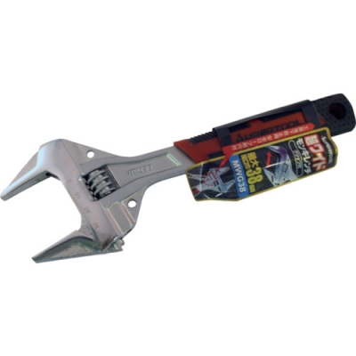 （株）スーパーツール MWG38 スーパー　超ワイドモンキレンチ　グリップ付　最大開口：３８ｍｍ