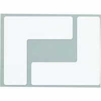 日本NITOMS   Y6032 ニトムズ　耐久フロアサインズＬ型Ｍ白２０枚