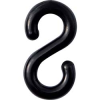 （株）日本緑十字社 284127 緑十字　Ｓ字フック（樹脂製）　黒　２１×３９．５ｍｍ（線径６ｍｍΦ）　２個組