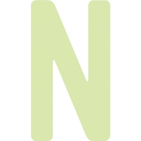 （株）アイマーク AILUMI50-N ＩＭ　中輝度蓄光カッテイング文字　英字　Ｎ