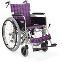 （株）カワムラサイクル KA202B-42NO91 カワムラ　アルミ標準型自走用車いすＫＡ２０２Ｂ－４２エコネイビー