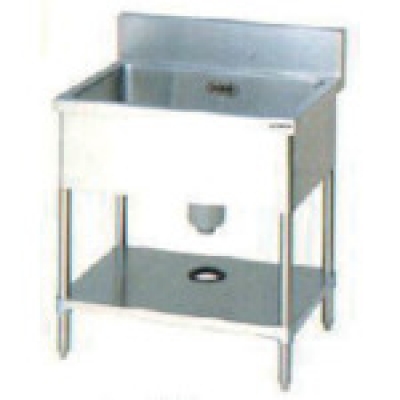 （株）東製作所 KPM2-1500-R アズマ　二槽水切シンク右水槽　１５００×４５０×８００