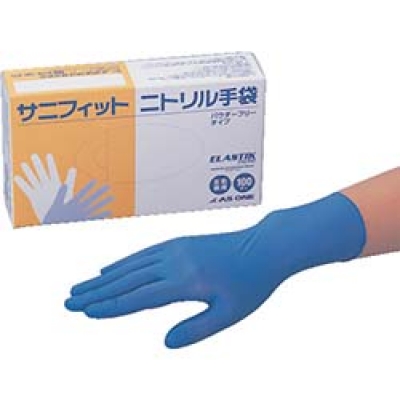 日本亚速旺 ASONE   1-4714-11 ＡＳ　サニフィットニトリル手袋　Ｌ　（１００枚入）