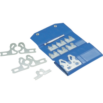 日本中山 TRUSCO  L300MB ＴＲＵＳＣＯ　ラジアスゲージ　Ｌ型　測定範囲７．５～１３．０　１２枚組