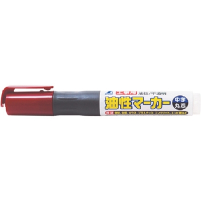 シンワ測定（株） 78429 シンワ　工事用　油性マーカー中字　丸芯　赤