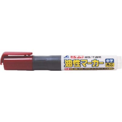 シンワ測定（株） 78431 シンワ　工事用　油性マーカー中字　角芯　赤