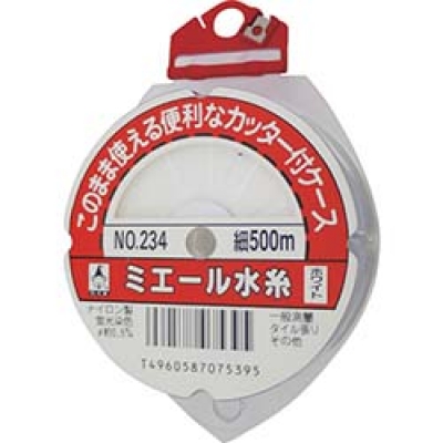 （株）たくみ 234 たくみ　ミエール水糸カッター付ケース入ホワイト細５００ｍ