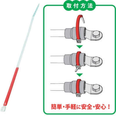 因幡電機産業（株） MTT-M-RED ＪＡＰＰＹ　サーモタイ　発熱監視用タイ　可逆タイプ　Ｍサイズ　赤