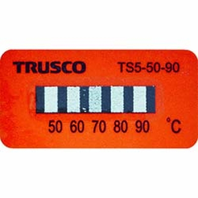 日本中山 TRUSCO  TS5-50-90 ＴＲＵＳＣＯ　温度シール５点表示不可逆性５０℃～９０℃（４０枚入り）