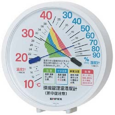 （株）日本緑十字社 375033 緑十字　環境管理温・湿度計（屋内用・卓上）