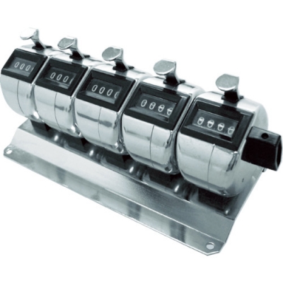 ライン精機（株） MCH-4X AC100V ライン精機　電磁カウンター（リセットツキ）４桁