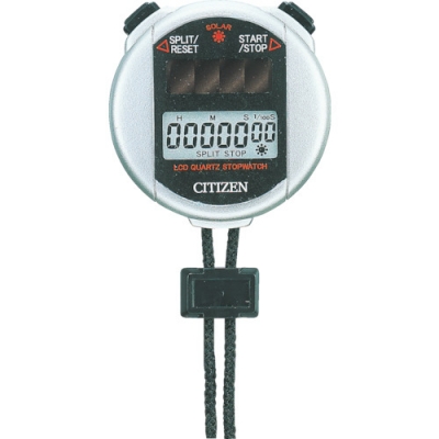リズム時計工業（株） 8RDA05-019 シチズン　ストップウォッチサンテック（プラスチック材）シルバーメタリック