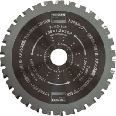 日本中山 TRUSCO  TJMC-135 ＴＲＵＳＣＯ　トクマルチップソー　充電丸鋸用　１３５Ｘ３０Ｐ