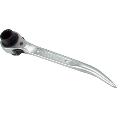 （株）基陽 4040 ＫＨ　曲りシノ付ラチェットレンチ　１７×１９　シルバー