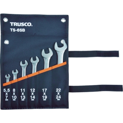 日本中山 TRUSCO  TS-6SA ＴＲＵＳＣＯ　両口スパナセット（６本組　）