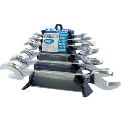 日本旭金属 ASH  SLES6 ＡＳＨ　ＲＥＶＯＷＡＶＥ　両口スパナセット６本組（ＨＣ）