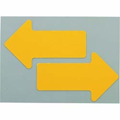 ユニット（株） 862-17 ユニット　矢印テープ黄　ペットフィルム　５枚組　３００×９０