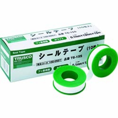 日本中山 TRUSCO  T6-5S ＴＲＵＳＣＯ　シールテープ　１３ｍｍＸ５ｍ