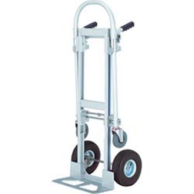 日本中山 TRUSCO  TAM100 ＴＲＵＳＣＯ　アルミ二輪運搬車　Ｈ１３１５　すくい板１８５Ｘ４５６　４輪使用可