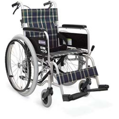 （株）カワムラサイクル KA202SB-42NO91 カワムラ　アルミ標準型自走用車いすＫＡ２０２ＳＢ－４２エコネイビー
